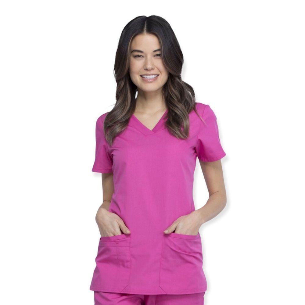 🔃Cherokee Pink Short Sleeve Scrub Top